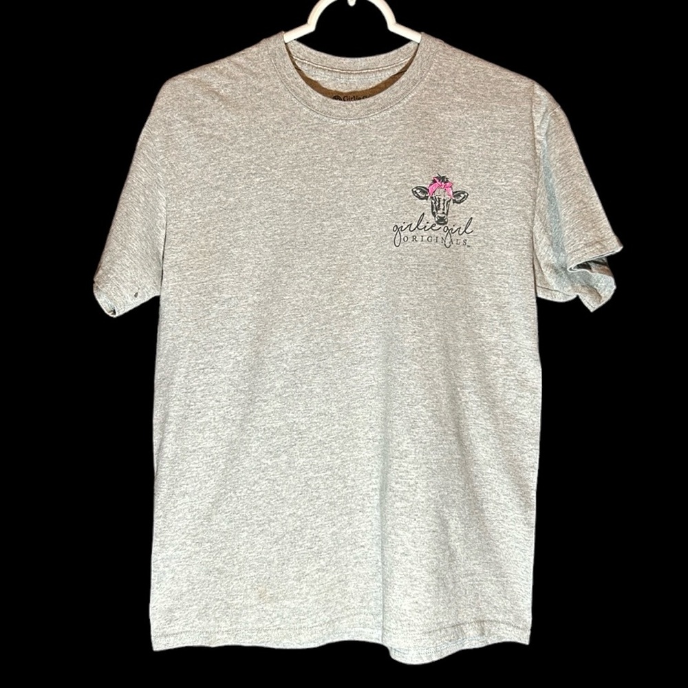 GirlieGirl Originals Tee “Hangin’ with My Heifers” -Gray - Size Medium - Picture 2 of 5